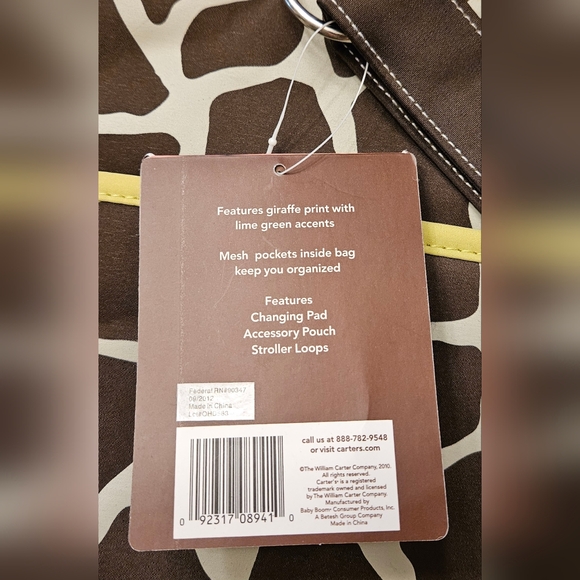 NWT Carter's Out 'n About Diaper Bag - Picture 11 of 11